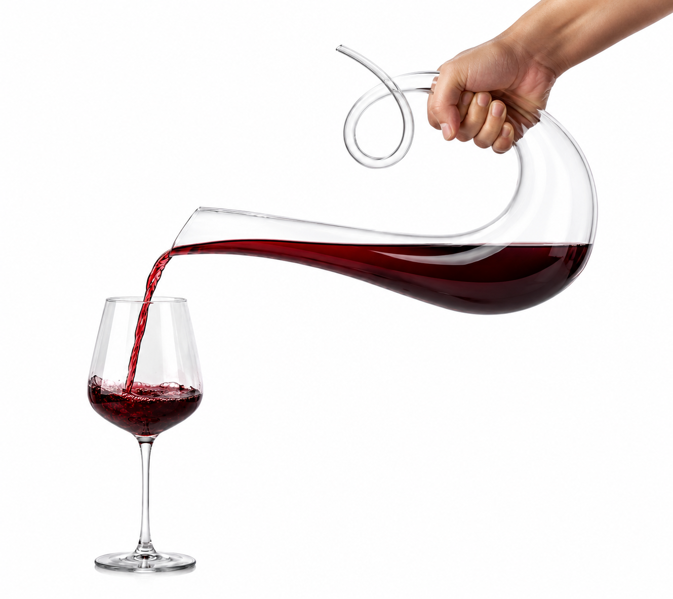 Handmade Crystal Wine & Beverage Decanter – Luxury Dining Room Glass Carafe | 1500ml