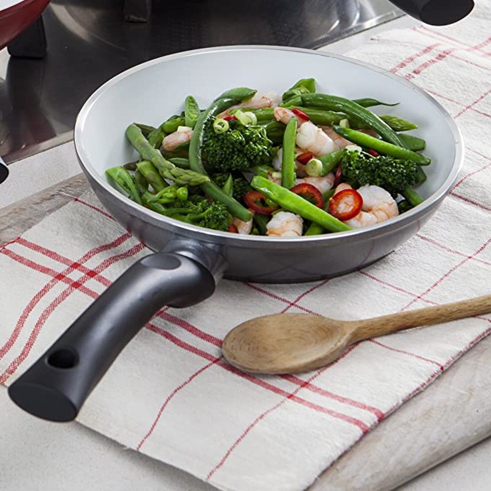 Original TVS Italy Ceramic Coat Frying Pan – Premium Non-Stick Cookware (20cm & 24cm)