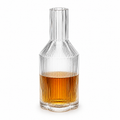 Ribbed Glass Whiskey Decanter – 1.25L Crystal Style Liquor Bottle