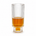 Ribbed Crystal Whiskey Glass Set of 6 – 300ml Premium Drinking Glasses