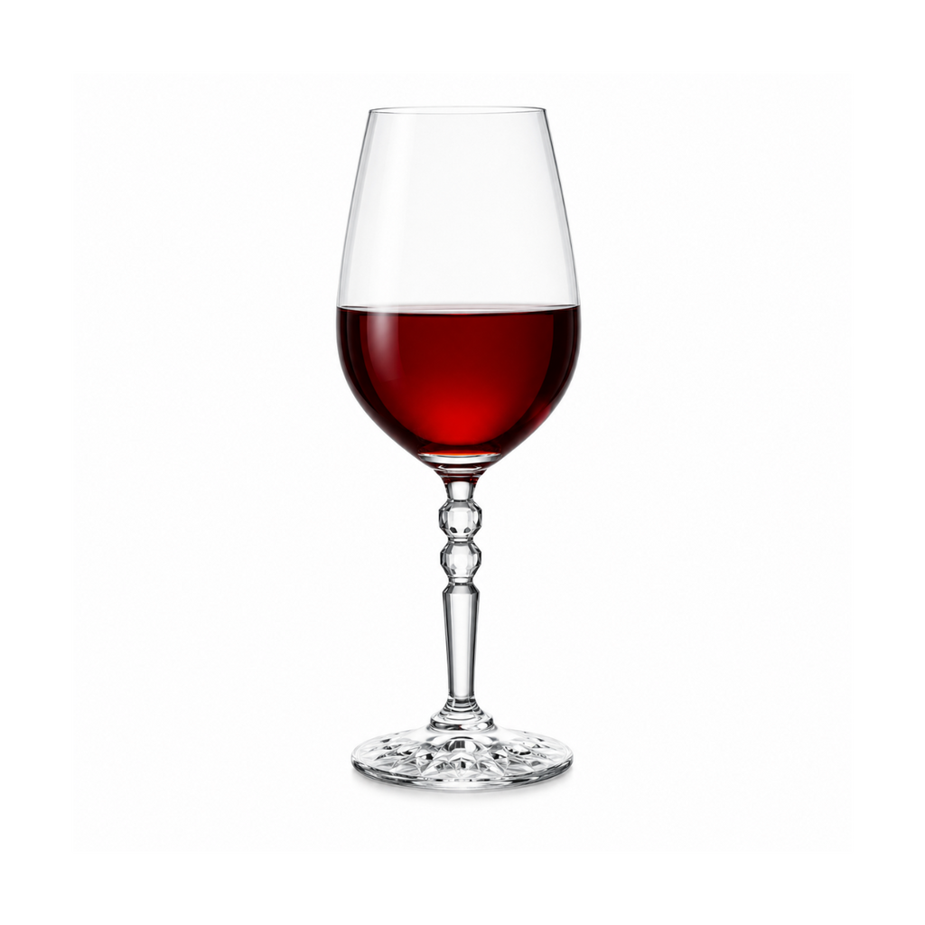 Premium Crystal Red Wine Glass Set of 6 – 510ml | Elegant Long Stem Wine Glasses | Luxury Glassware