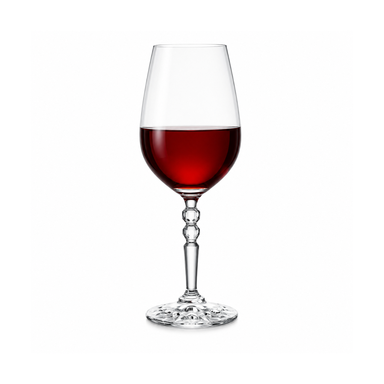 Premium Crystal Red Wine Glass Set of 6 – 510ml | Elegant Long Stem Wine Glasses | Luxury Glassware