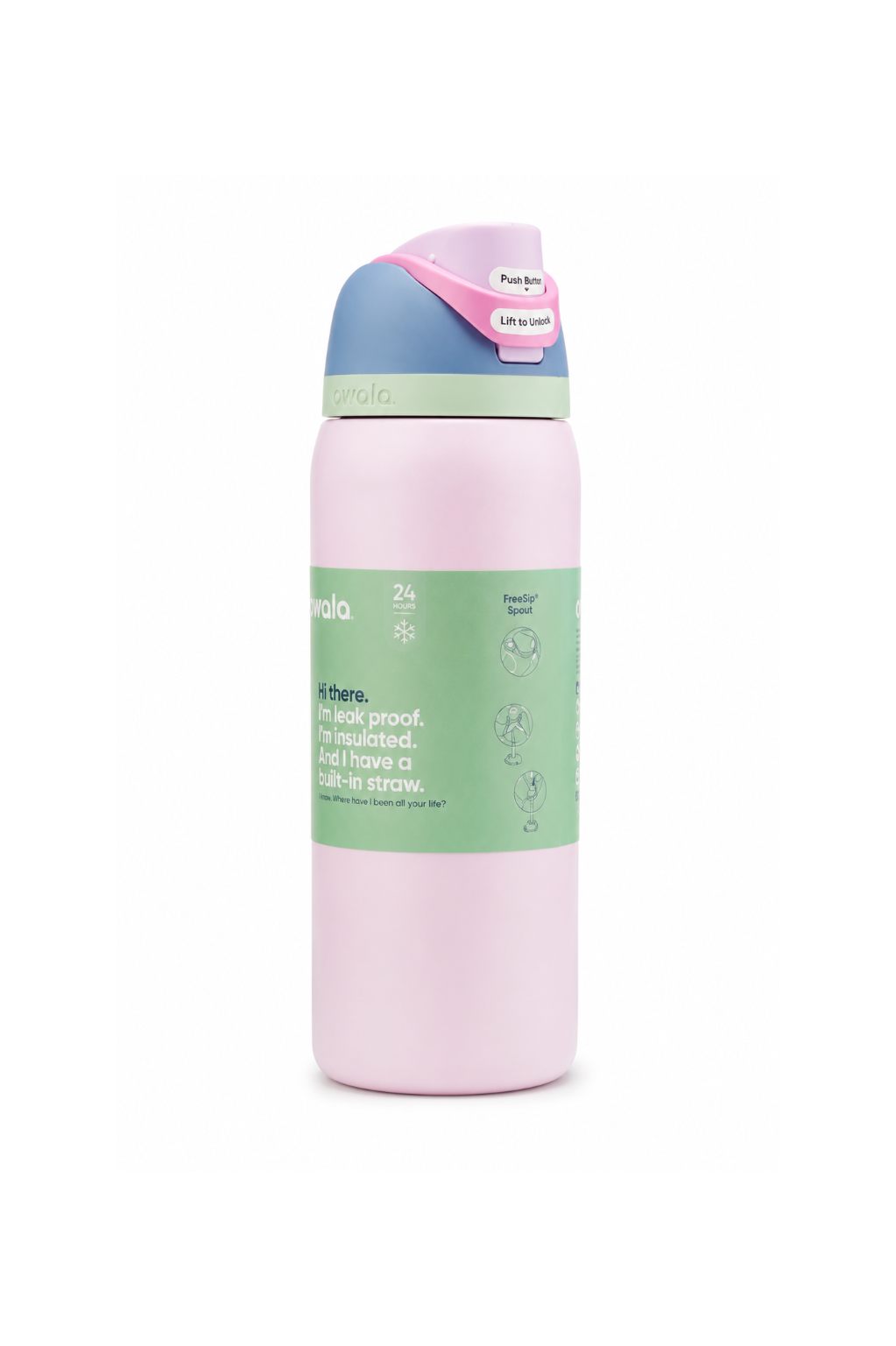 Owala  Free Sports Edition Insulated Water Bottle – 32oz (946ml) | Leak-Proof Stainless Steel Bottle with Built-in Straw