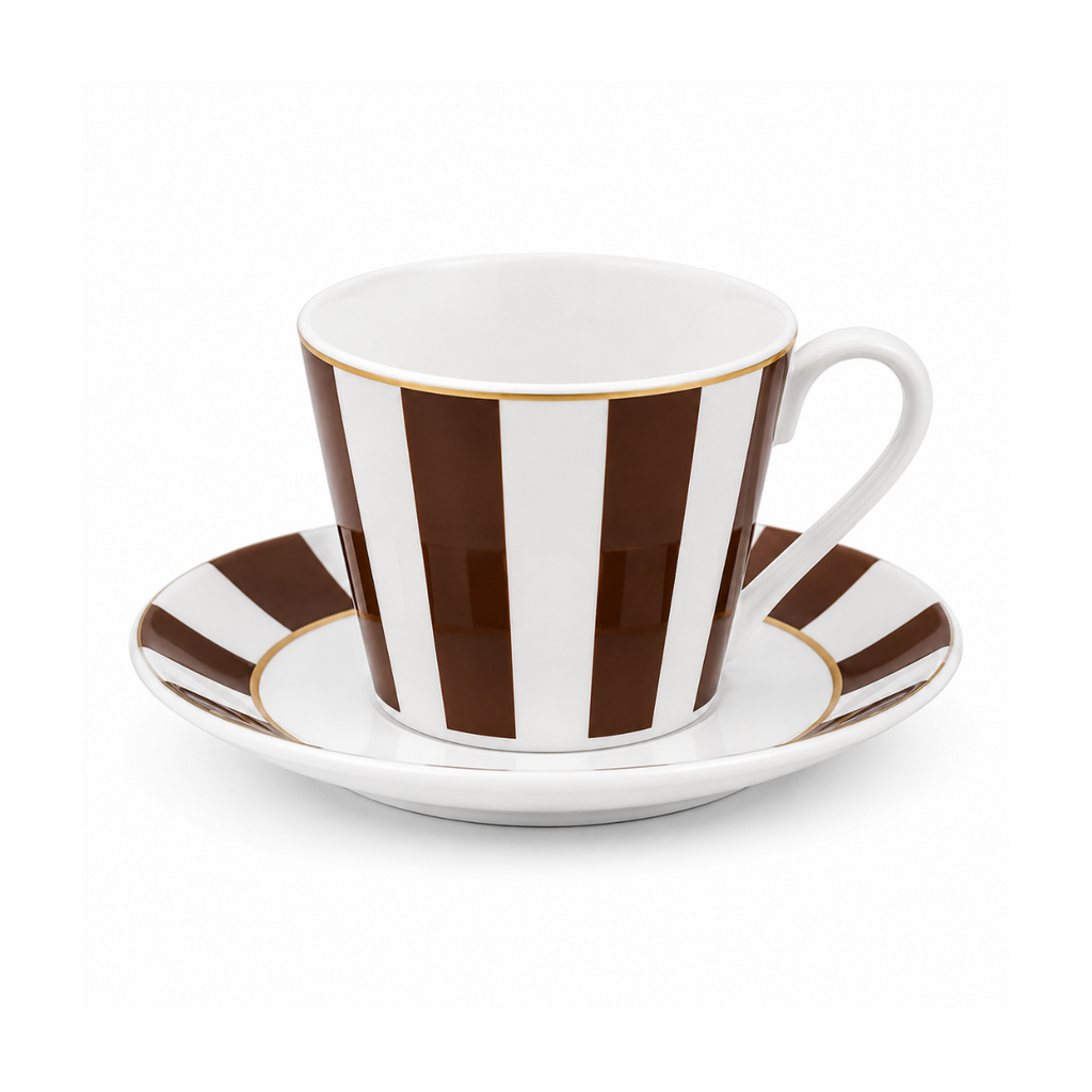 Heritage Milano Saucer Set – 6 Piece (Brown)