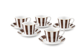 Heritage Milano Saucer Set – 6 Piece (Brown)