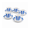 Heritage Milano Saucer Set – 6 Piece (Blue)