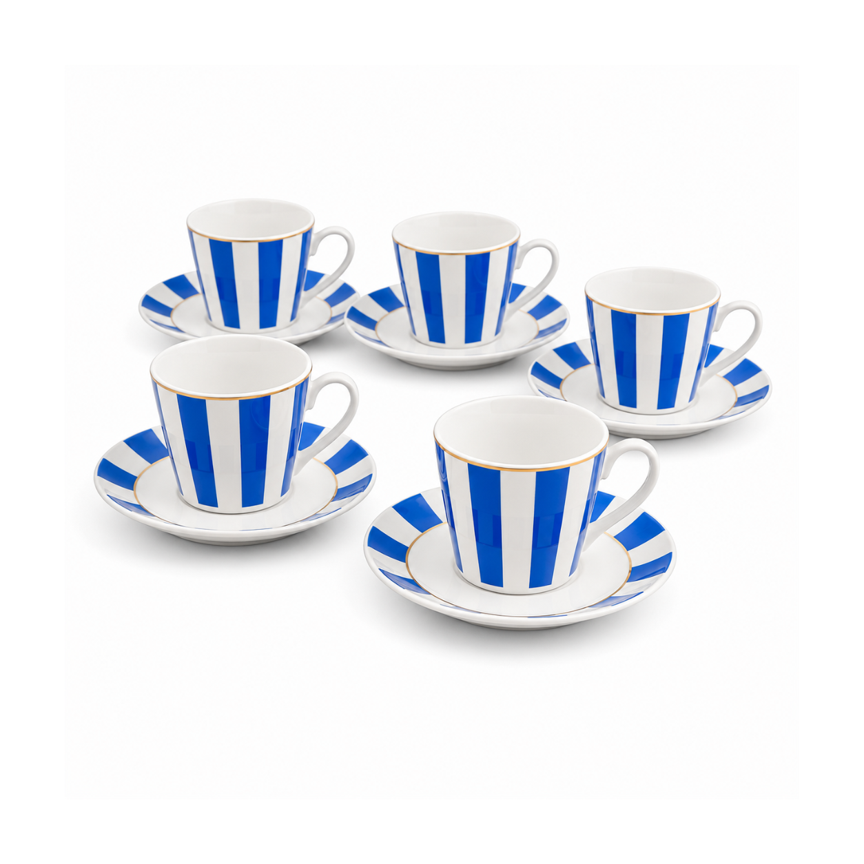 Heritage Milano Saucer Set – 6 Piece (Blue)