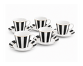 Heritage Milano Saucer Set – 6 Piece (Black)
