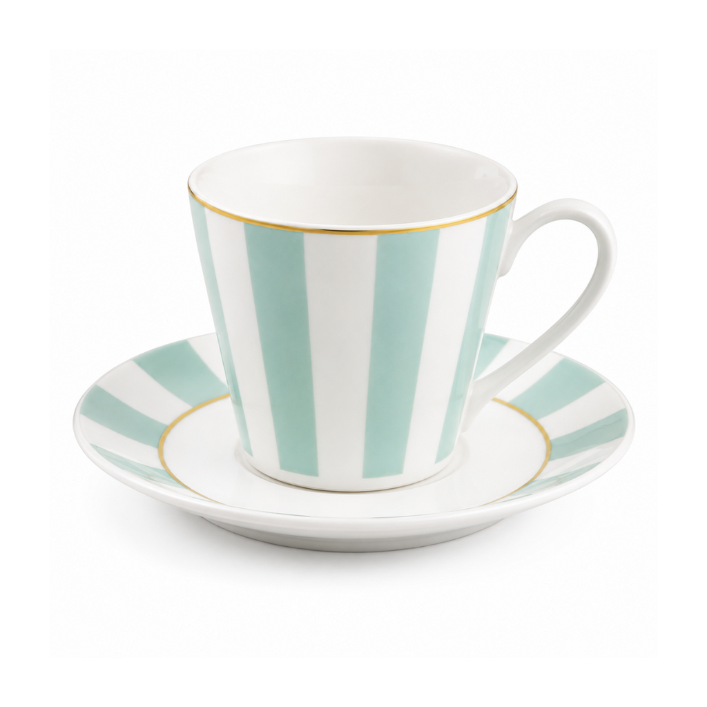 Heritage Milano Saucer Set – 6 Piece (Aqua)