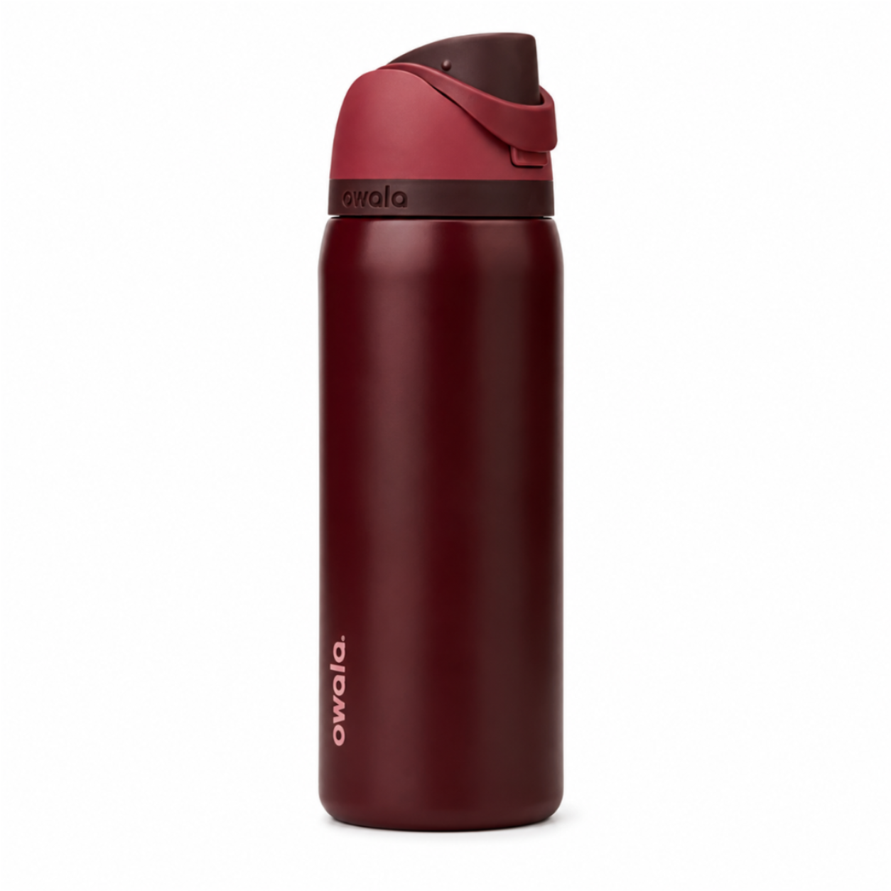 Owala FreeSip Insulated Stainless Steel Water Bottle – Black Cherry | Leak-Proof | 24 Hours Cold