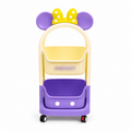 Kids 2-Tier Rolling Storage Cart with Wheels – 45 × 25 × 98 cm | Mickey-Inspired Organizer