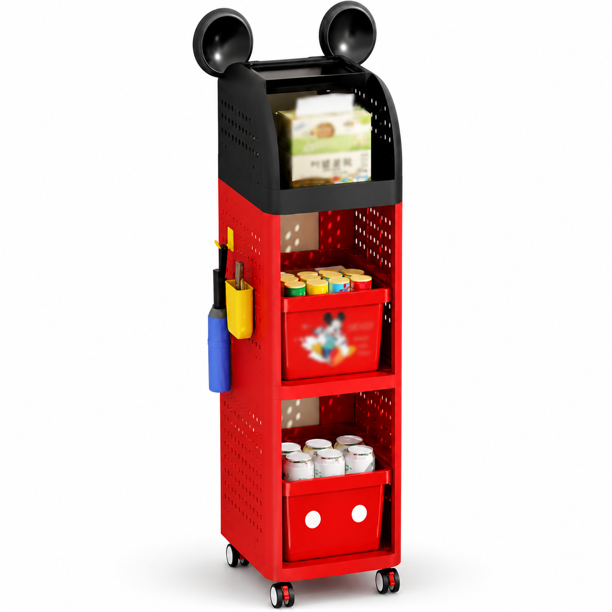 Disney Mickey Mouse Multi-Tier Kids Storage Organizer with Bins