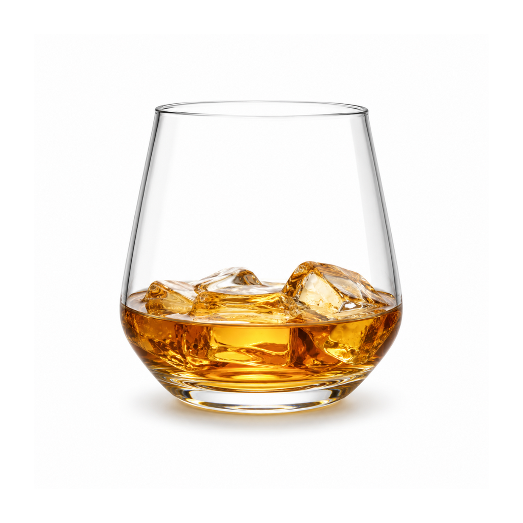 280ml Premium Crystal Whiskey Glass Set of 6 – Modern Stemless Tumbler Glasses