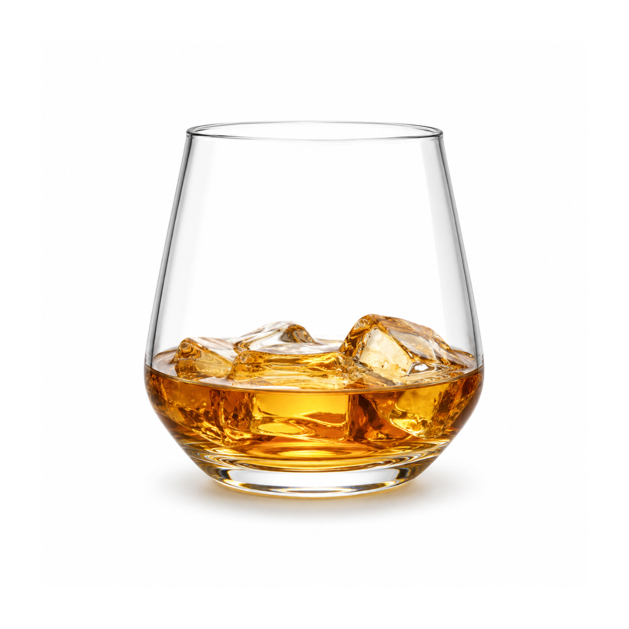 280ml Premium Crystal Whiskey Glass Set of 6 – Modern Stemless Tumbler Glasses