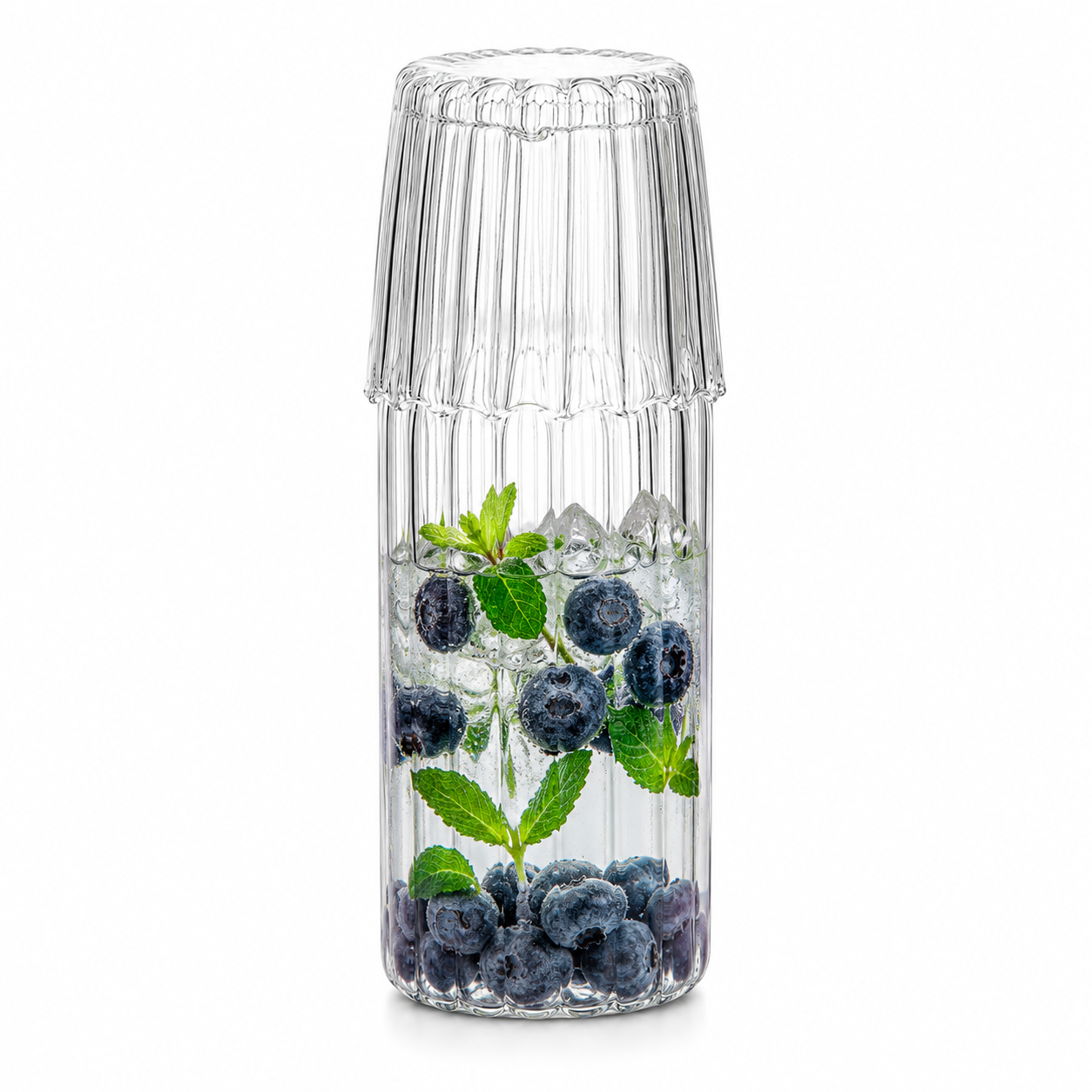 550ml Bedside Glass Decanter Bottle with Glass – Elegant Hydration Anytime