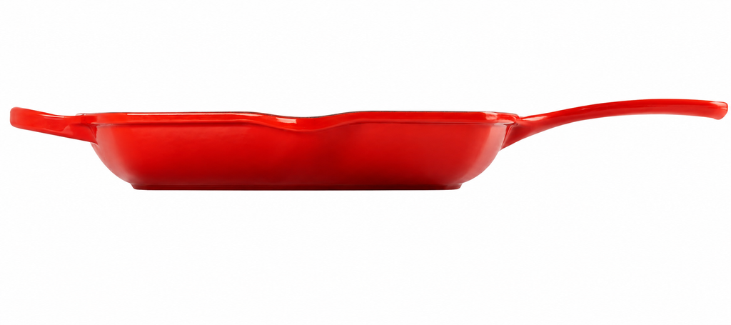 Le Creuset Signature Cast Iron Grill Pan with Ridged Surface – Premium Steak & BBQ Skillet - Cerise Red