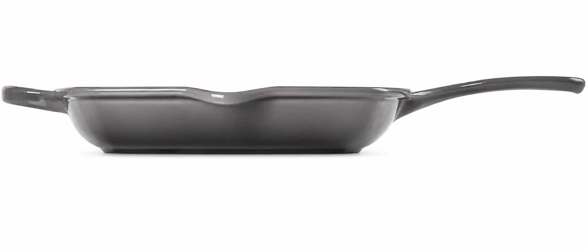 Le Creuset Signature Cast Iron Grill Pan with Ridged Surface – Premium Steak & BBQ Skillet - Flint Grey