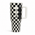 Hydro Jug Checkerd Board Insulated Tumbler with Handle – 40oz | 1.18L