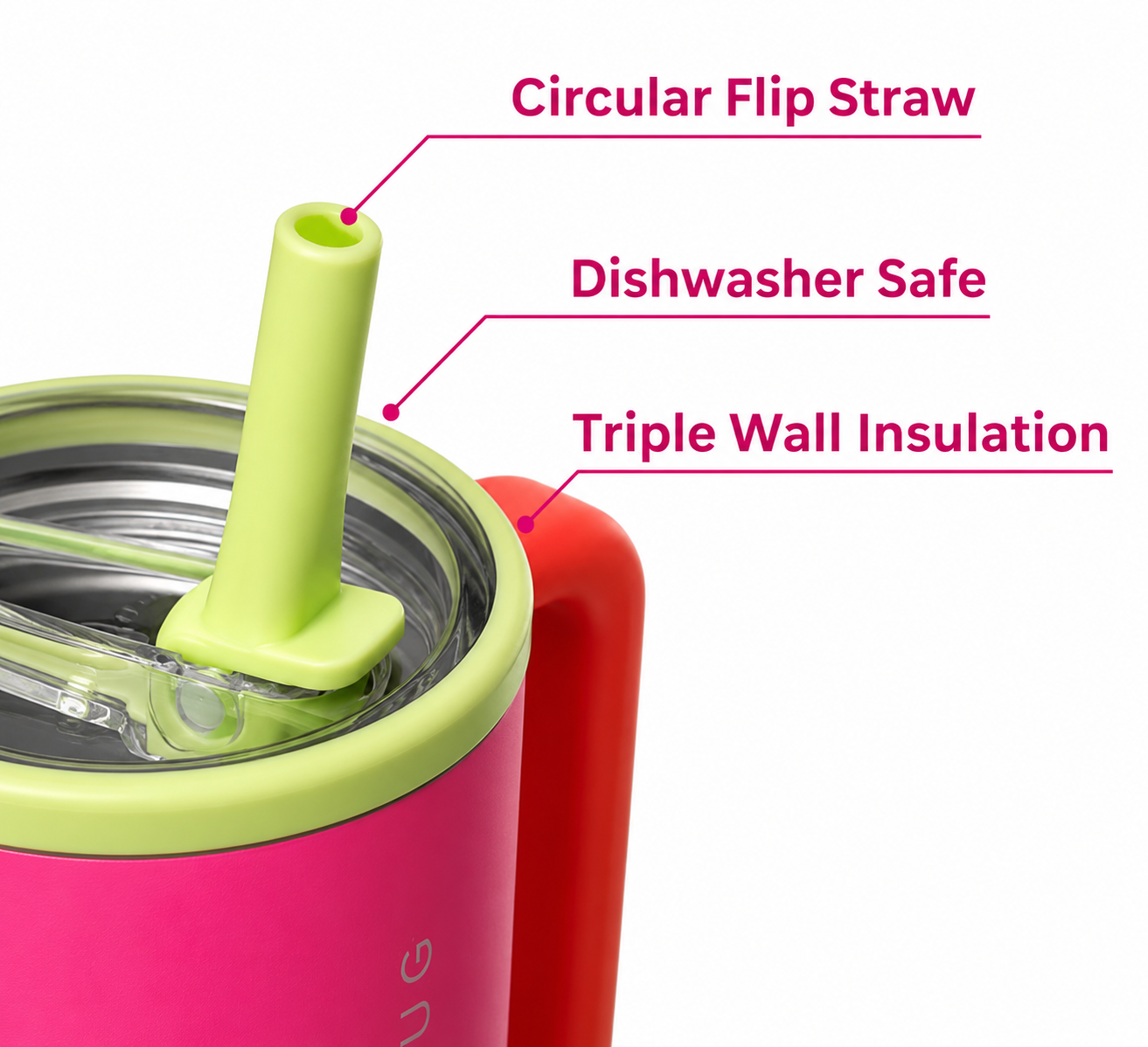 Hydro Jug Orchid Insulated Tumbler with Handle – 40oz | 1.18L
