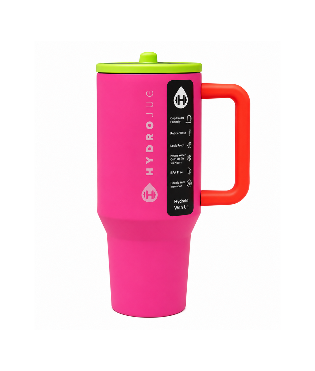 Hydro Jug Orchid Insulated Tumbler with Handle – 40oz | 1.18L