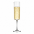 Ribbed Crystal Champagne Flute Glass Set of 6 – 190ml / 150ml