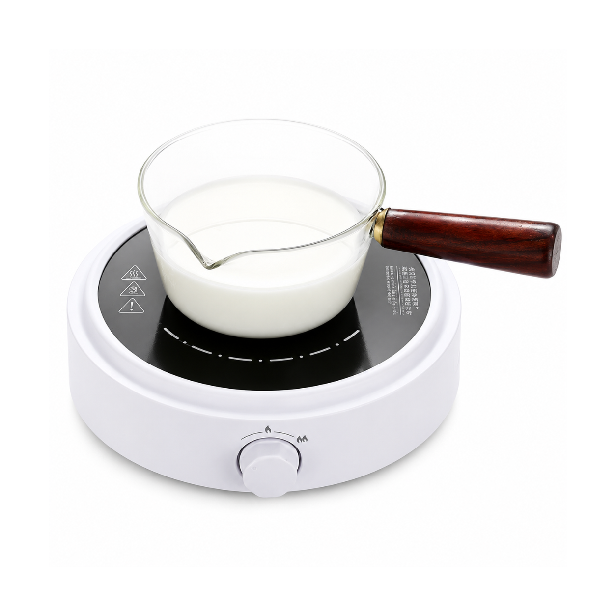 Borosilicate 600ml Heat-Resistant Glass Cooking Utensil & Saucepan – Minimalist Stovetop Milk & Sauce Pan