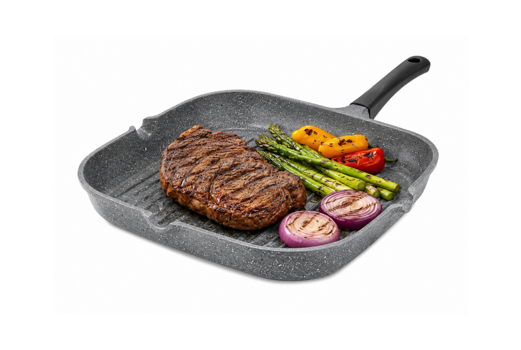 Illa Planeta Non-Stick Grill Pan with Bakelite Handle - 28cm (Made in Italy)
