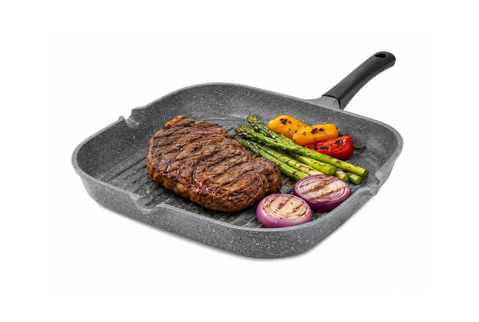 Illa Planeta Non-Stick Grill Pan with Bakelite Handle - 28cm (Made in Italy)