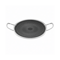 Honeycomb Laser Coated Flat Pan Tawa with Induction Support Bottom - 38cm