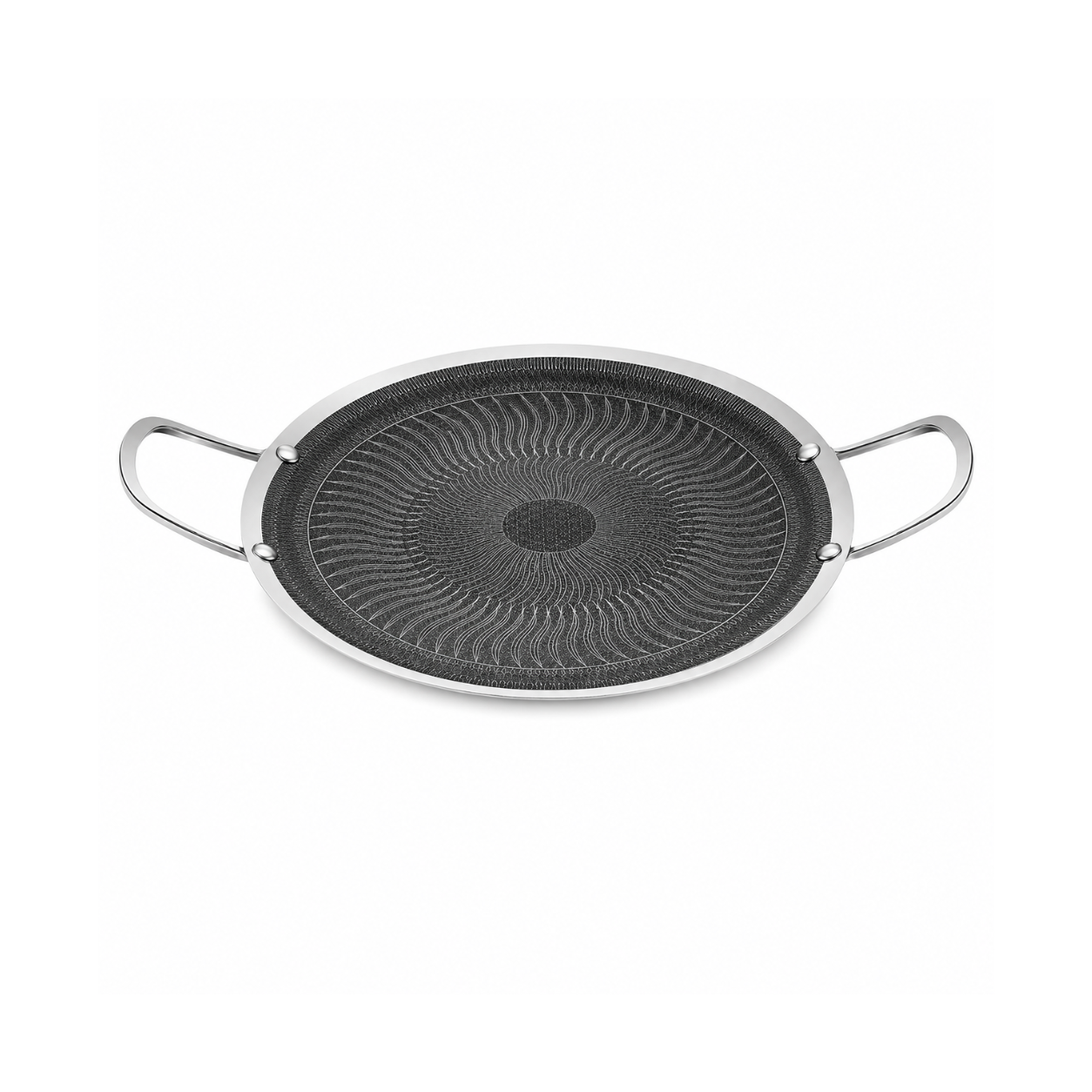 Honeycomb Laser Coated Flat Pan Tawa with Induction Support Bottom - 38cm