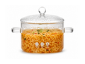 2.5L Borosilicate Glass Cooking Pot – Premium Heat-Resistant Stovetop Dutch Oven & Soup Casserole