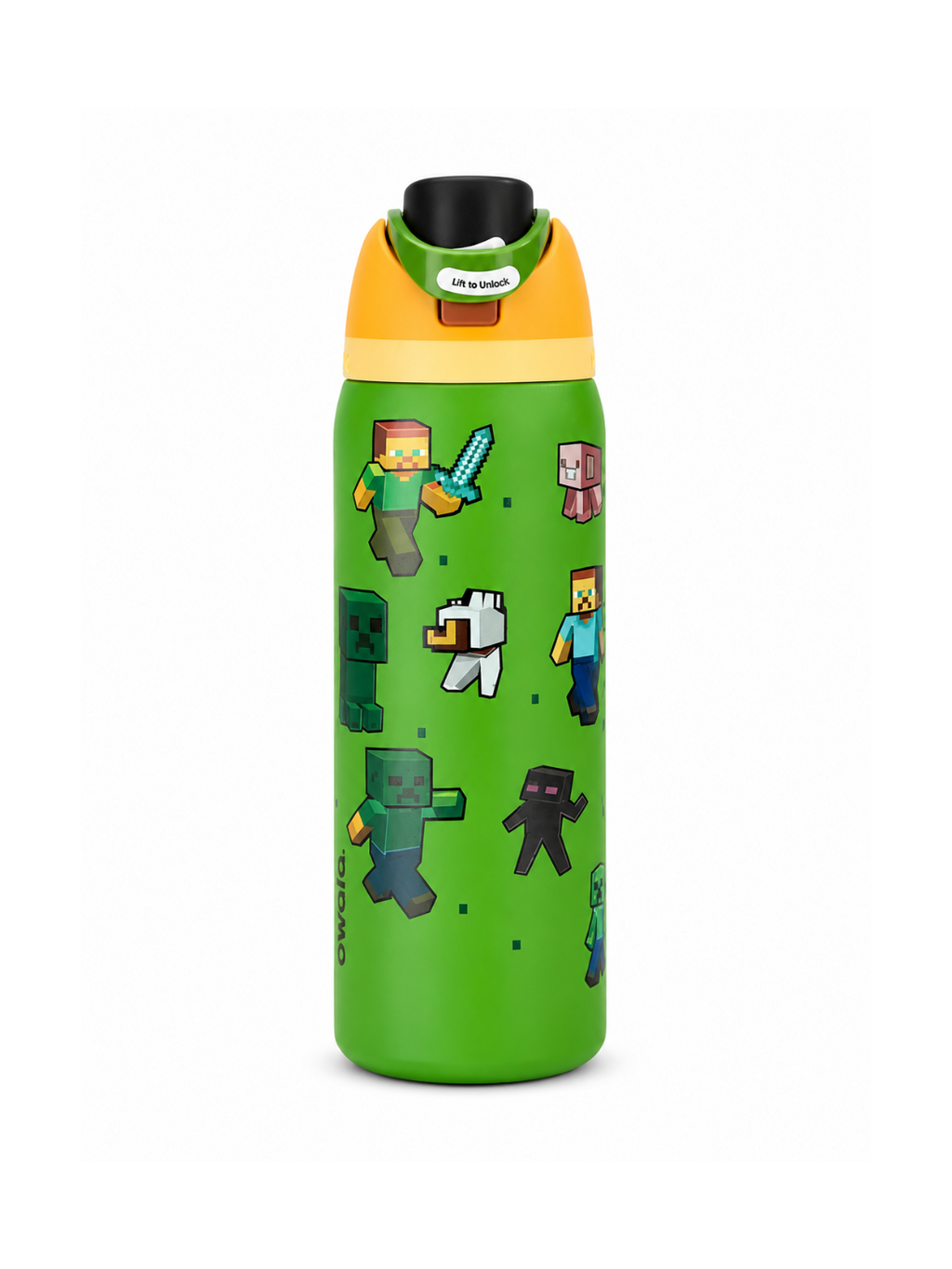Owala  Minecraft  Edition Insulated Water Bottle – 32oz (946ml) | Leak-Proof Stainless Steel Bottle with Built-in Straw