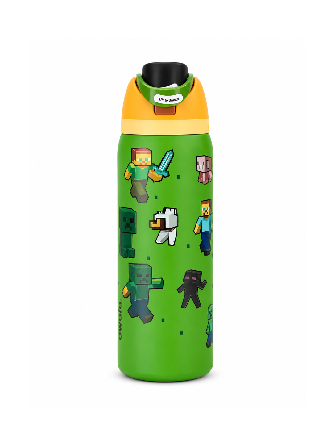 Owala  Minecraft  Edition Insulated Water Bottle – 32oz (946ml) | Leak-Proof Stainless Steel Bottle with Built-in Straw