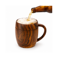 Artisan Wooden Beer Mug – 400ml | Handcrafted Premium Hardwood
