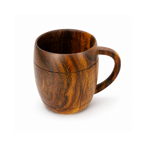 Artisan Wooden Beer Mug – 400ml | Handcrafted Premium Hardwood