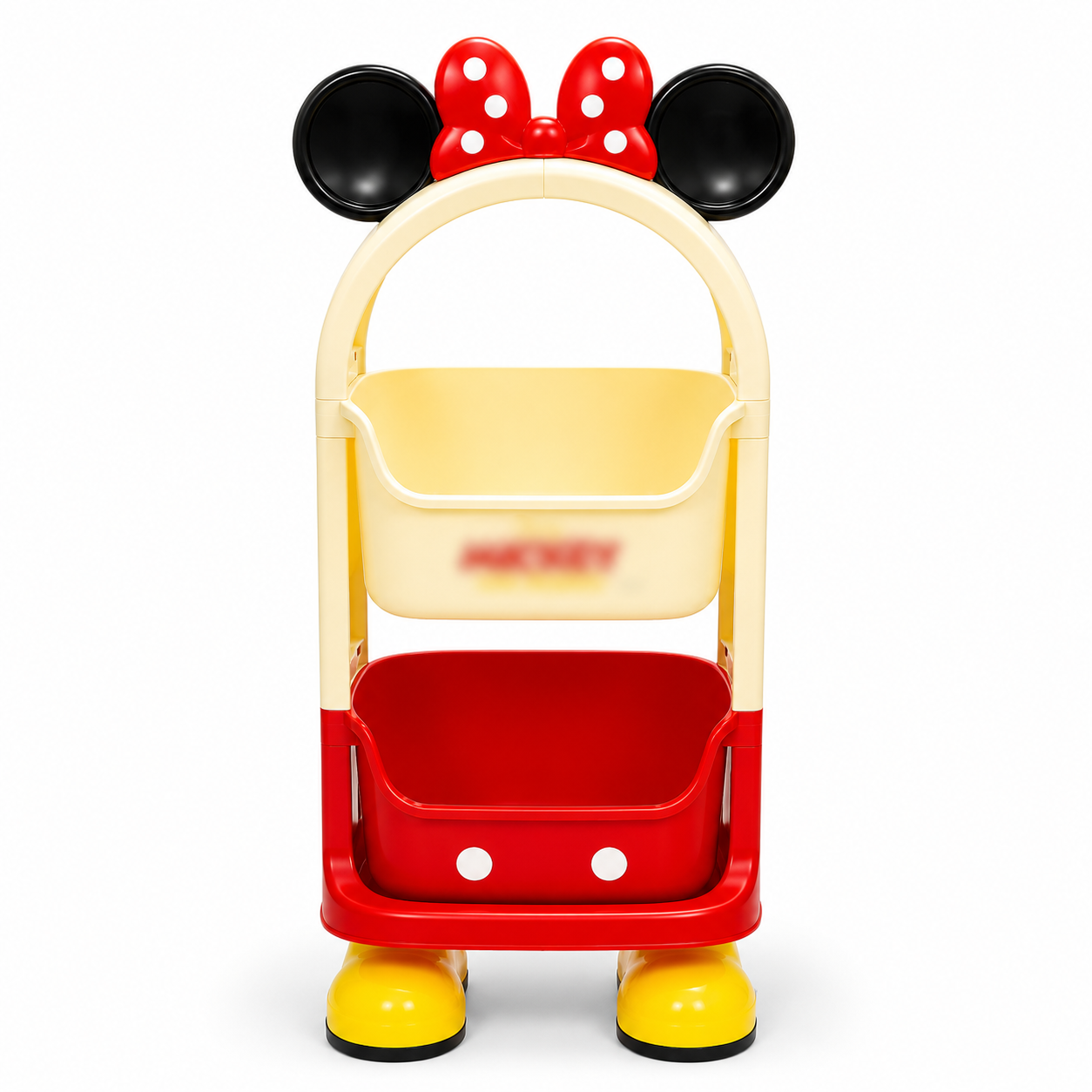Kids 2-Tier Storage Cart  – 45 × 25 × 98 cm | Mickey-Inspired Organizer