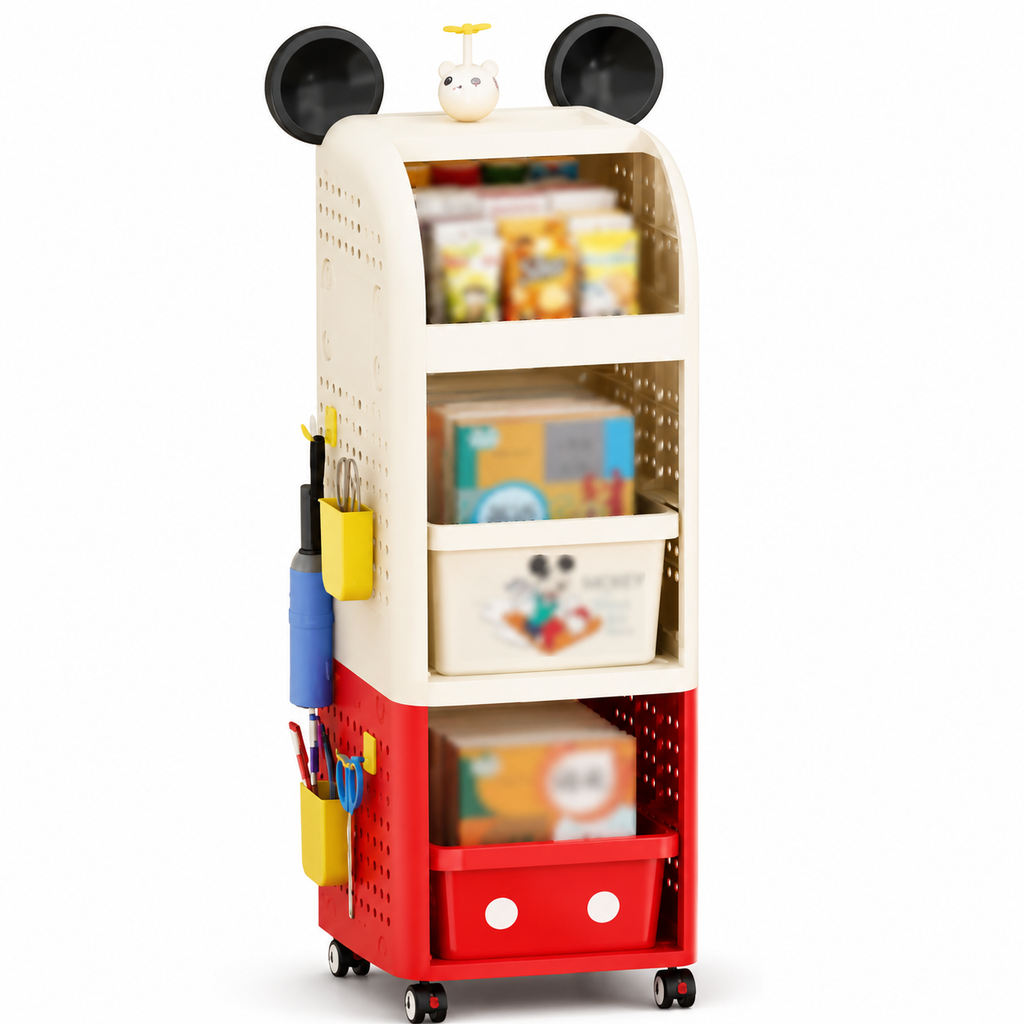 Disney Mickey Mouse Multi-Tier Kids Storage Organizer with Bins
