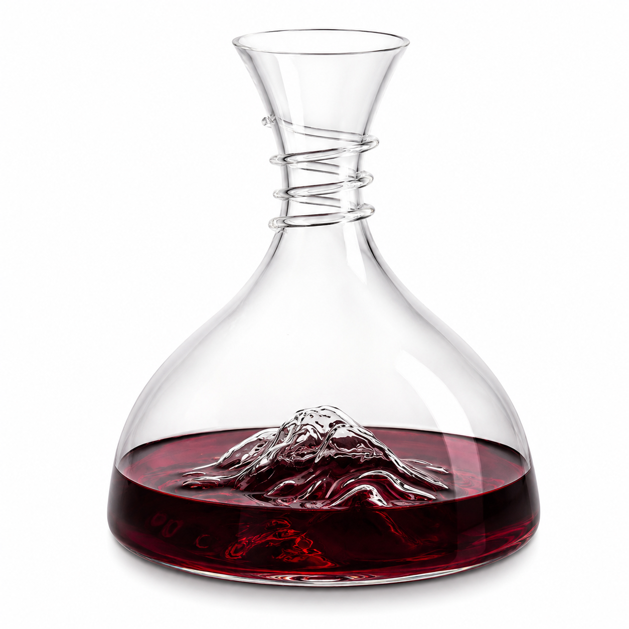 Frozen Glacier Beverage Decanter – Handmade & Mouth-Blown Crystal Glass | 1800ml