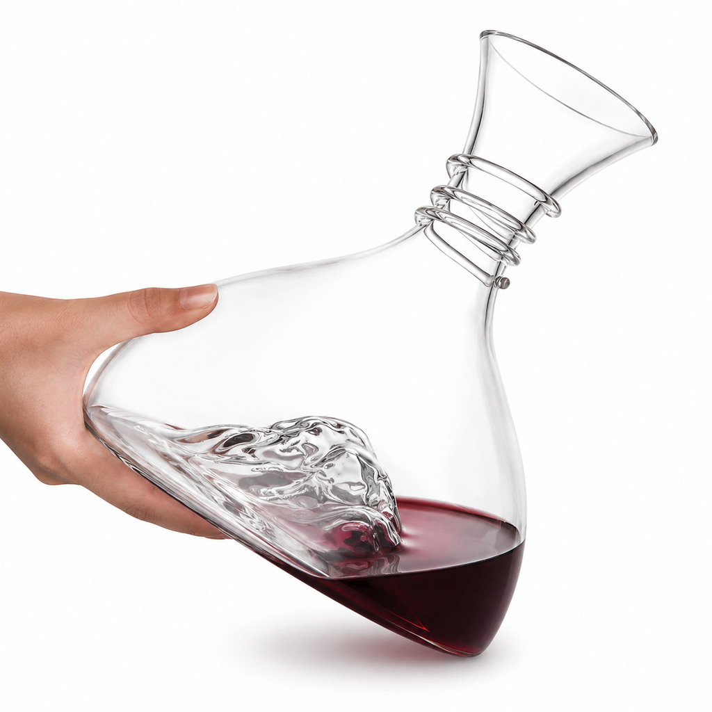 Frozen Glacier Beverage Decanter – Handmade & Mouth-Blown Crystal Glass | 1800ml