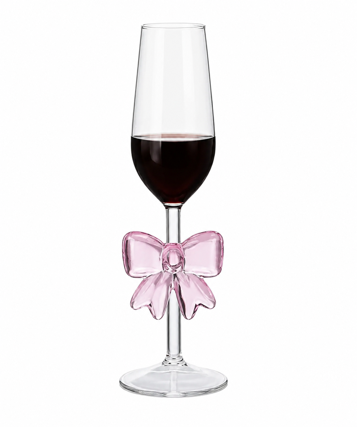 Crystal Bow Flute Glass – 200ml Elegant Handcrafted Aesthetic Glassware (1 Piece)