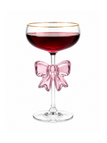 Crystal Bow Wine Glass with Gold Rim – 200ml | Luxury Handmade