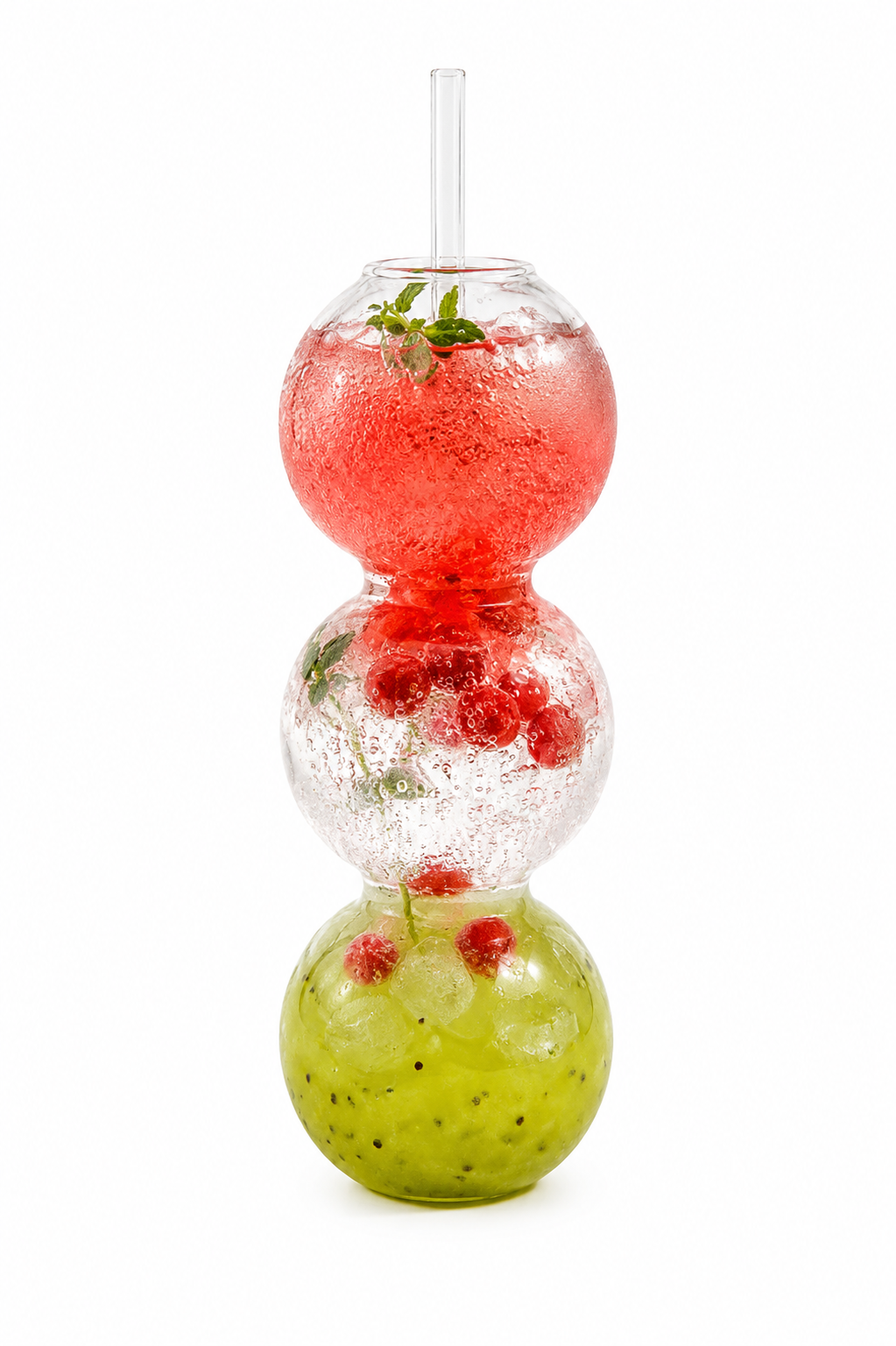 Caterpillar Beverage Glass with Glass Straw | 280ml