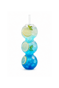 Caterpillar Beverage Glass with Glass Straw | 280ml