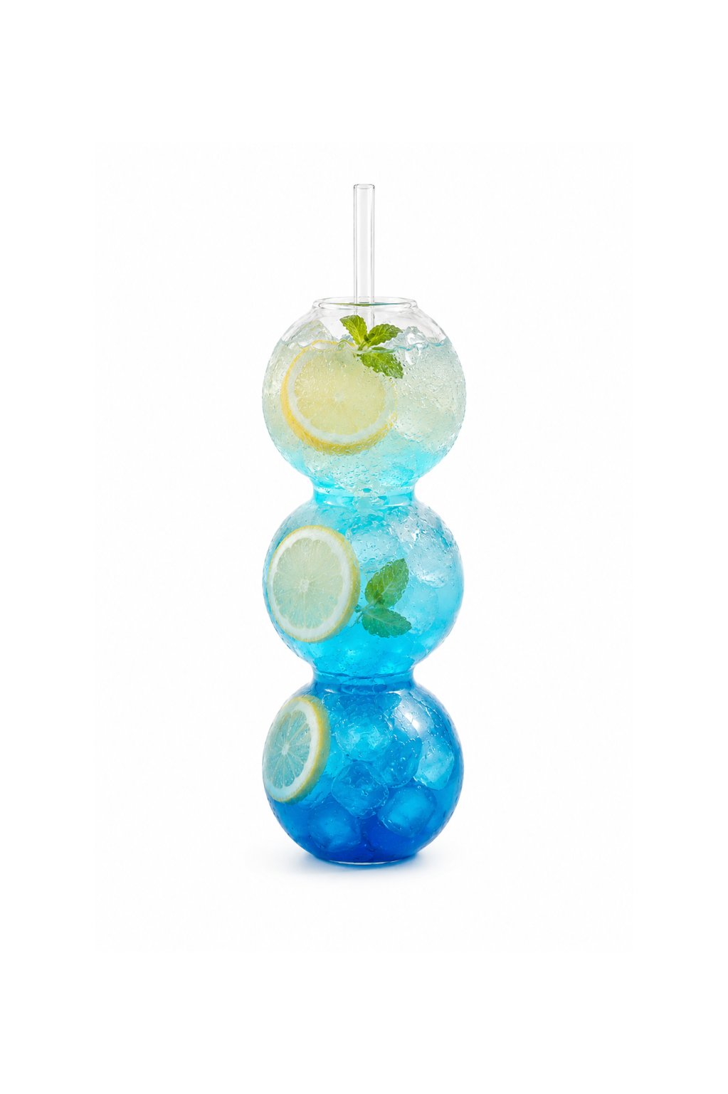 Caterpillar Beverage Glass with Glass Straw | 280ml