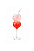 Cascade Stem Glass with Glass Straw – Premium Double Bubble Cocktail Glass | 230ml & 400ml