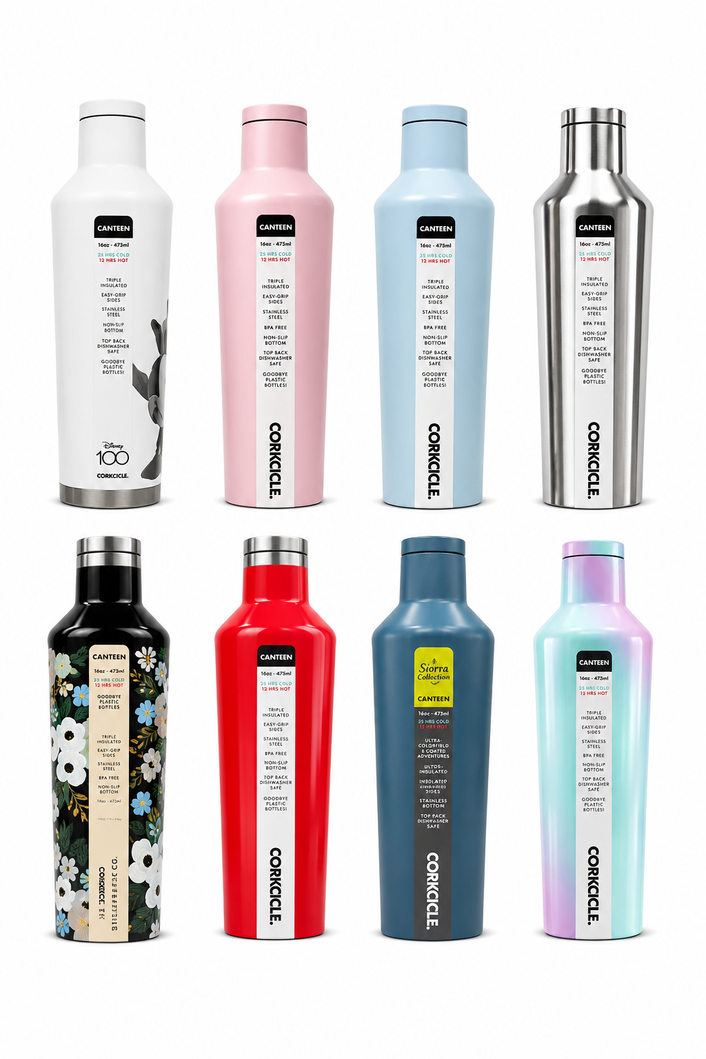 Corkcicle Collection Insulated Stainless Steel Water Bottle – 16oz / 475ml