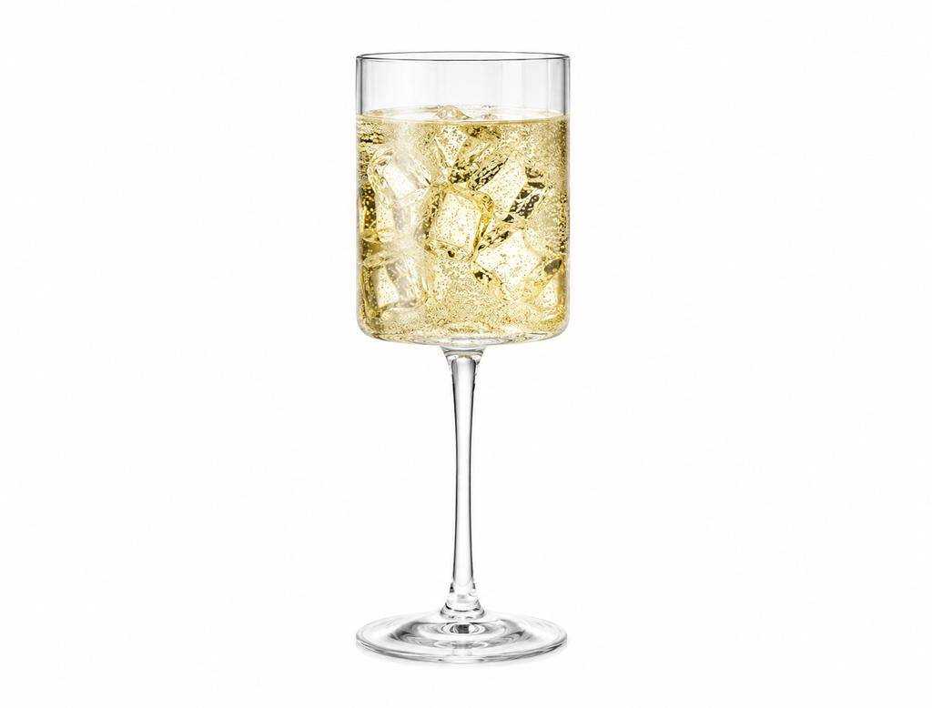 Crystal Cylindrical Wine Glass Set – 350ml (Set of 6)