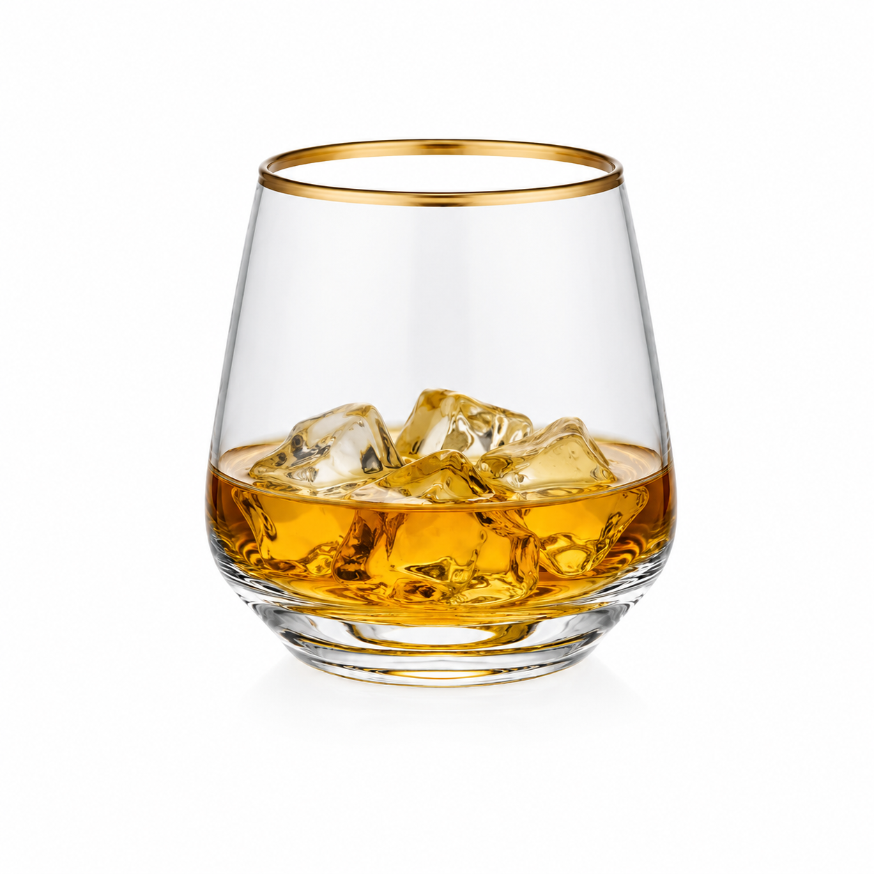 Decorum Gold Rim Crystal Drink Glass – 280ml (6 PCS Set)