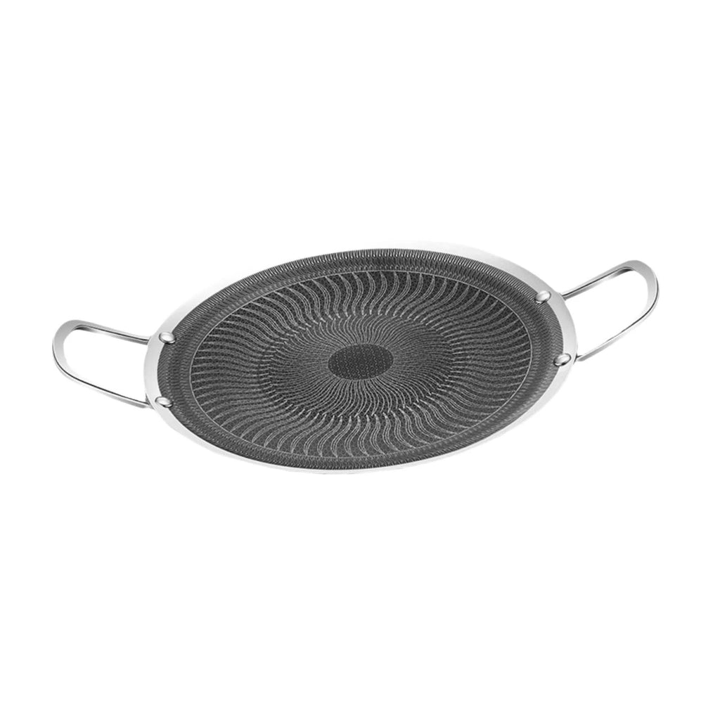 Honeycomb Laser Coated Flat Pan Tawa with Induction Support Bottom - 38cm