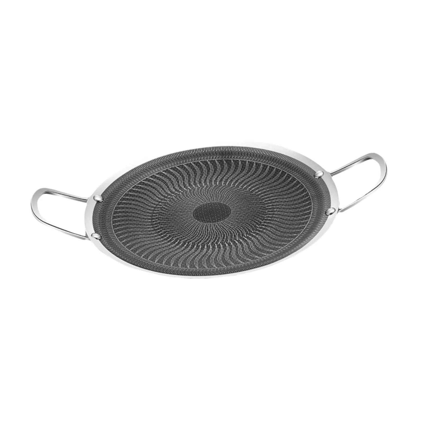 Honeycomb Laser Coated Flat Pan Tawa with Induction Support Bottom - 38cm